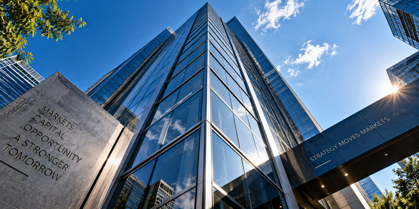 Modern corporate glass high-rise
